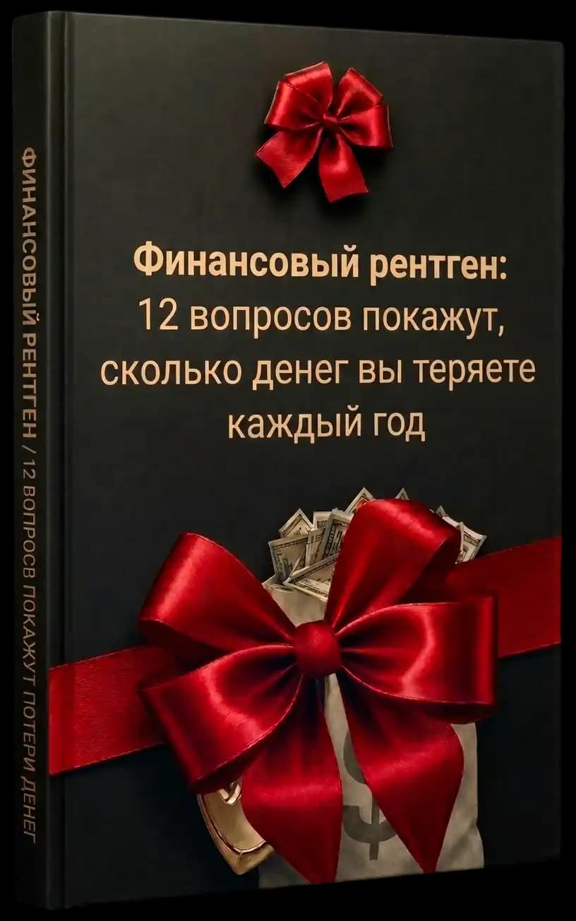 «Финансовый рентген: 12 вопросов покажут, сколько денег вы теряете каждый год» — обложка бонуса